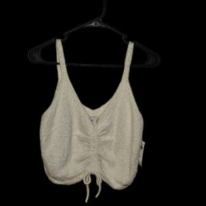Hollister Crop Top-Large-White‎